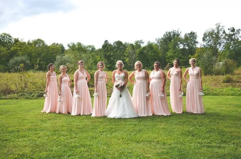 floor length convertible blush bridesmaid dresses floor length convertible blush bridesmaid dresses