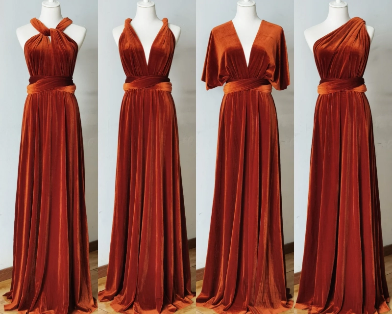 rust orange multi way bridesmaid dresses rust orange multi way bridesmaid dresses