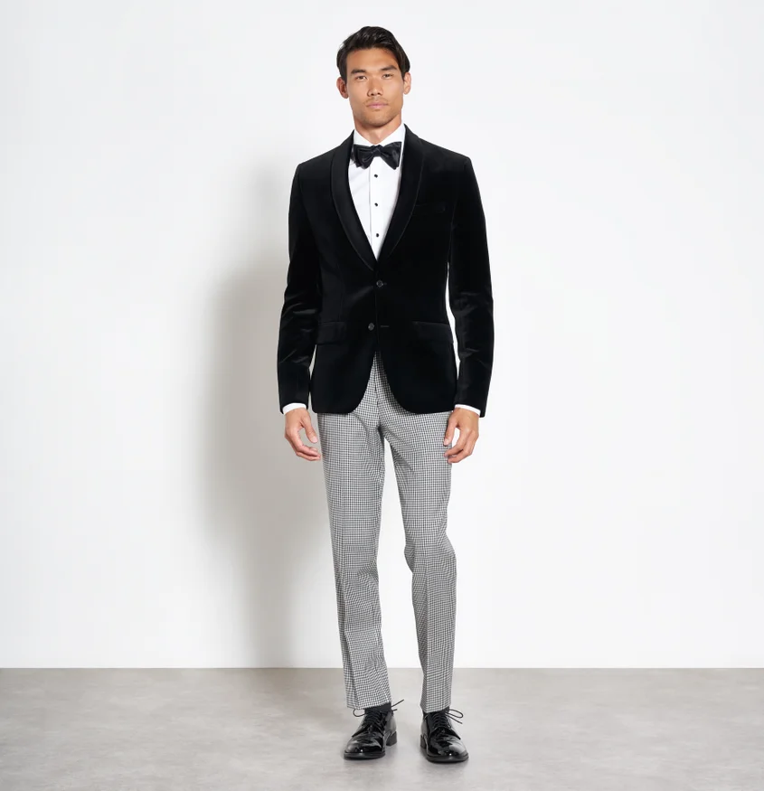 Black Velvet Gingham Tuxedo Black Velvet Gingham Tuxedo