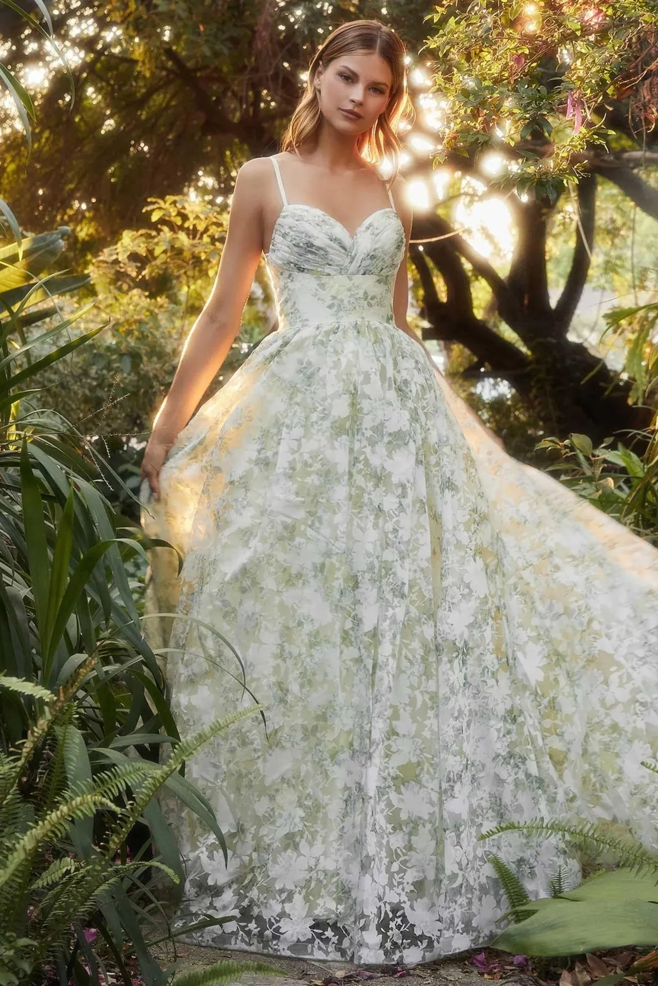 light yellow floral organza prom dress light yellow floral organza prom dress