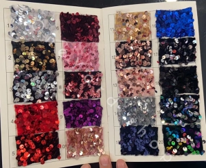 velvet sequin fabric color chart