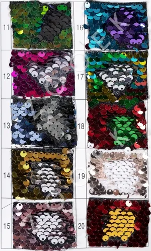 reversible sequin fabric color chart