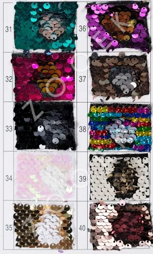 reversible sequin fabric color chart