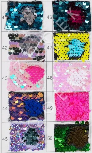 reversible sequin fabric color chart