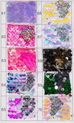 reversible sequin fabric color chart