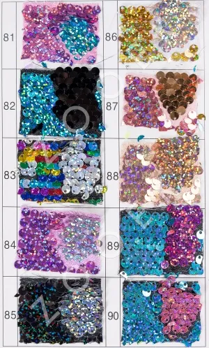 reversible sequin fabric color chart
