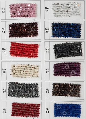 stripe sequin fabric color chart