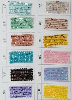 stripe sequin fabric color chart