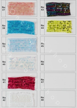 stripe sequin fabric color chart