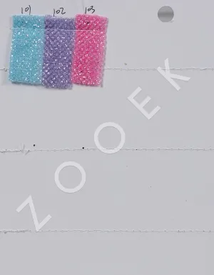 small and dense white diamond glitter mesh fabric color chart