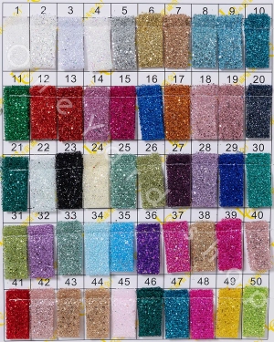 dense glitter lightweight crisp tulle color chart