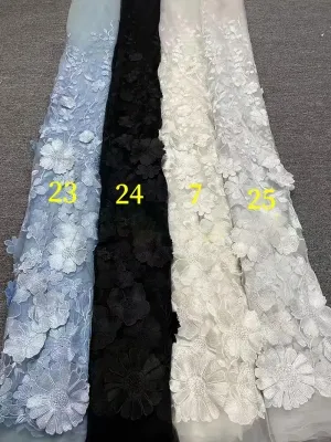 multi color 3D flower embroidery color chart