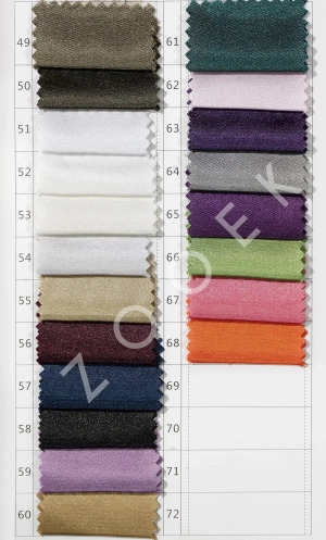 shiny satin fabric color chart