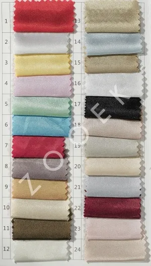 charmeuse satin fabric color chart