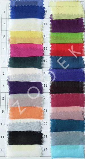 super sheer soft light chiffon fabric color chart