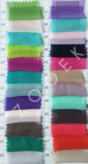 super sheer soft light chiffon fabric color chart