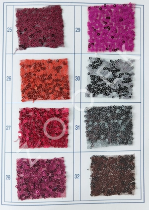 metallic 3mm sequin fabric color chart
