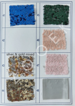 metallic 3mm sequin fabric color chart