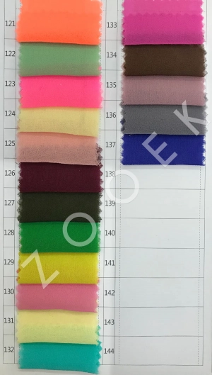 composite wire chiffon fabric color chart