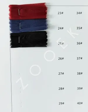 amooth airy sheer chiffon organz color chart