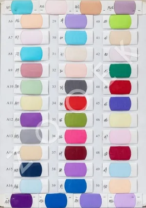 soft sheer smooth 2040 organza fabric color chart