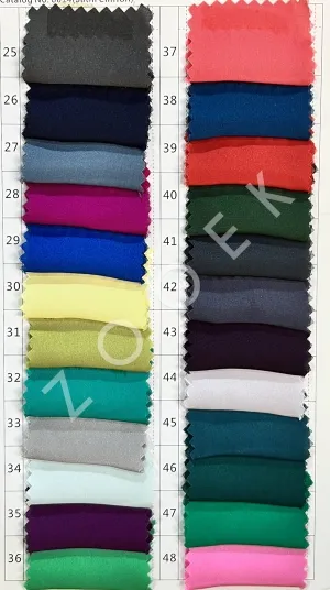 lustrous satin faced ethereal chiffon color chart