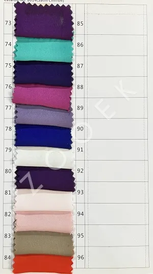 lustrous satin faced ethereal chiffon color chart