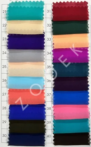 fluffy velvet chiffon color chart