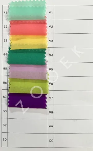 fluffy velvet chiffon color chart