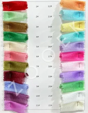lightweight glossy gauze fabric color chart