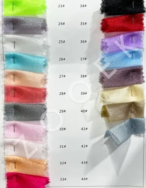 lightweight glossy gauze fabric color chart
