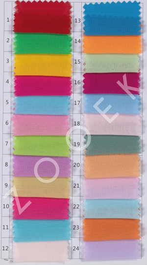 100d chiffon fabric color chart
