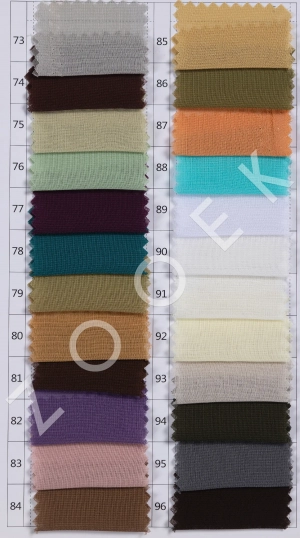 100d chiffon fabric color chart