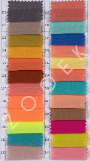 100d chiffon fabric color chart