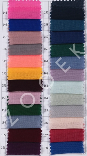 100d chiffon fabric color chart