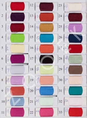 395 bridal satin fabric color chart