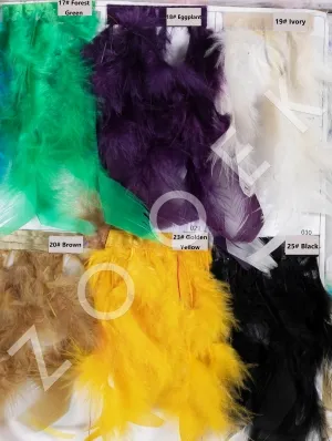 colorful turkey feather color chart