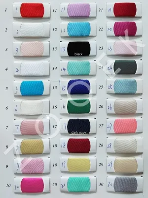 twill satin fabric color chart