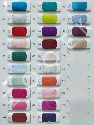 twill satin fabric color chart