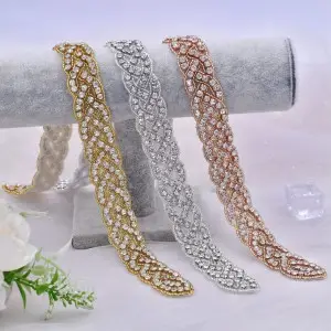 gold silver rose gold whorl pattern beadings bridal belt