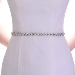 shiny bridal accessory pearl beaded dress belt sash