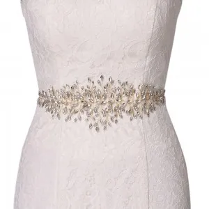 sparkling gold luxe diamond beaded vine dress belt