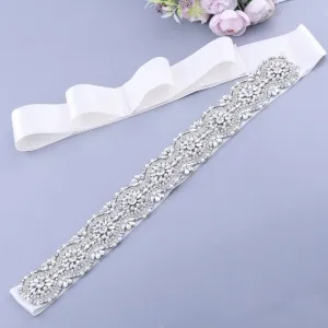 pearls rhinestone beads wide waist belt for dresses