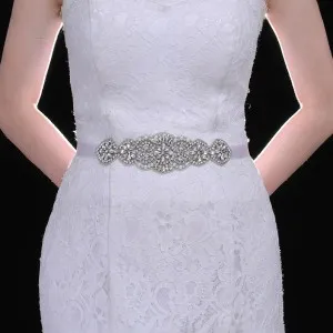 glistening womens beading pearls wedding belt sash