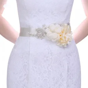 daffodil 3d handmade flower pearl beaded boho dress belt