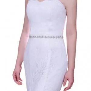 bling rhinestones beaded bridal thin wedding party sash