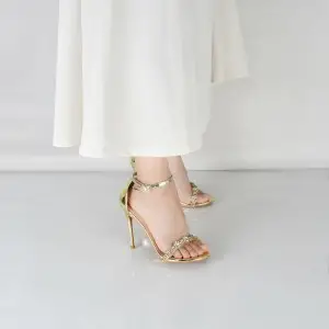 timeless rhinestone gold 11cm stiletto heel party sandals
