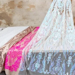 dazzling unique abstract pattern dress sequin fabric