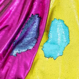 various two tone color reversible 5mm sequin fabric