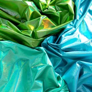 glossy iridescent spandex lame fabric for prom dresses